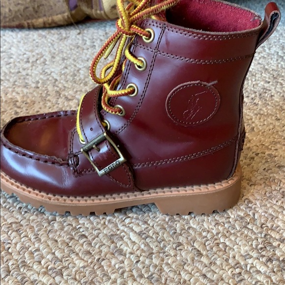 burgundy polo boots